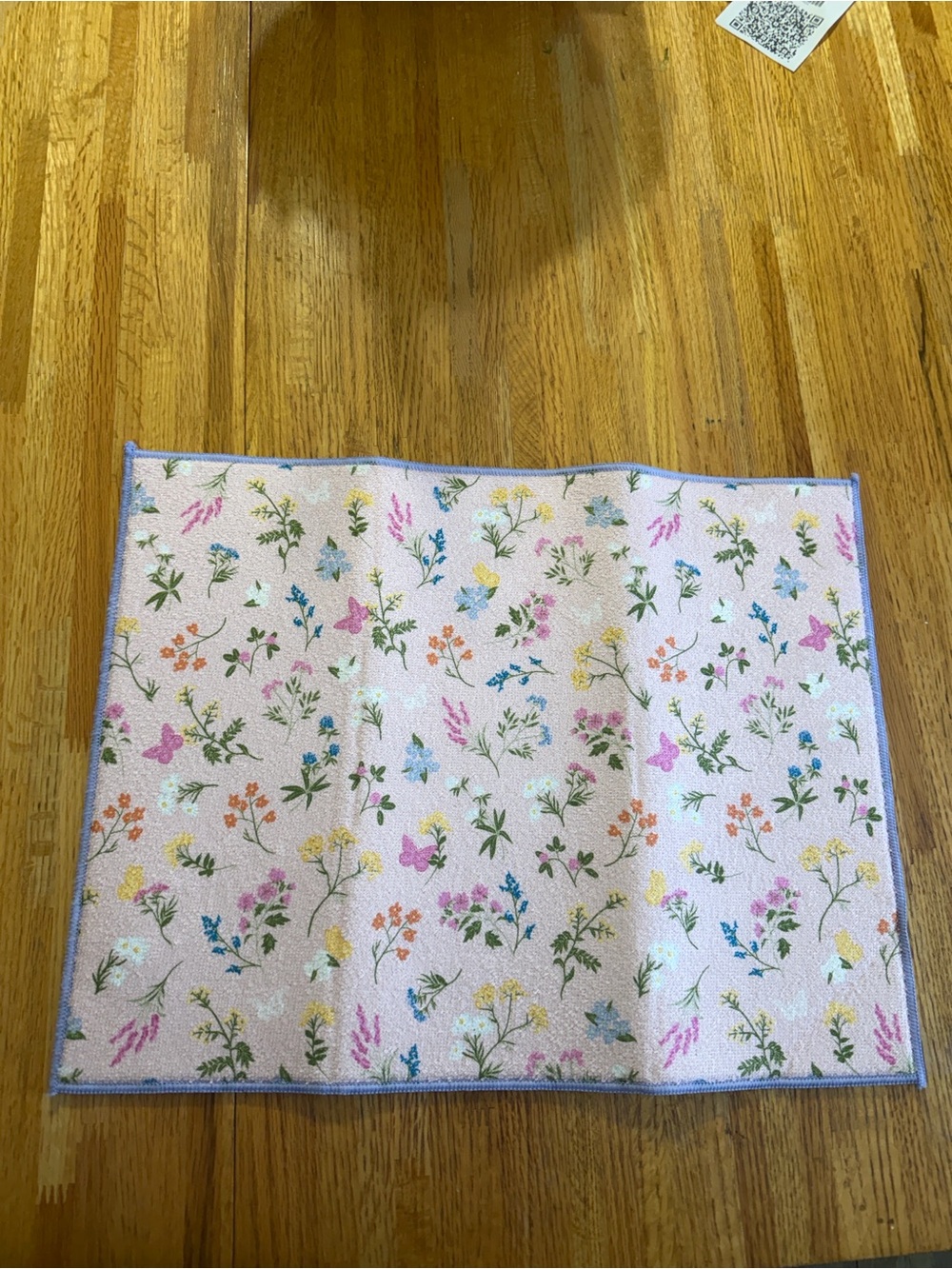 Dolly Parton Floral Pastel Dish Drying Mat - Pink with Multicolor Flowers